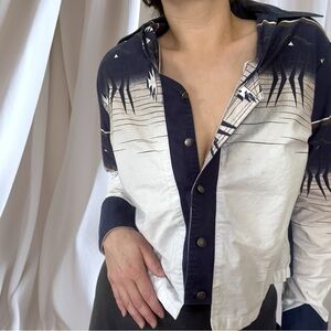 Cumberland Western Shirt with a Blue and White Pattern